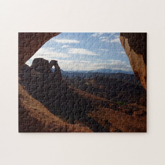 Delicate Arch door Rotsvenster bij Arches Legpuzzel (Horizontaal)