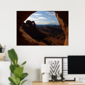Delicate Arch door Rotsvenster bij Arches Poster (Thuiskantoor)