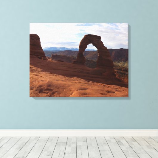 Delicate Arch I in Arches National Park Canvas Afdruk (Insitu (Houten vloer))