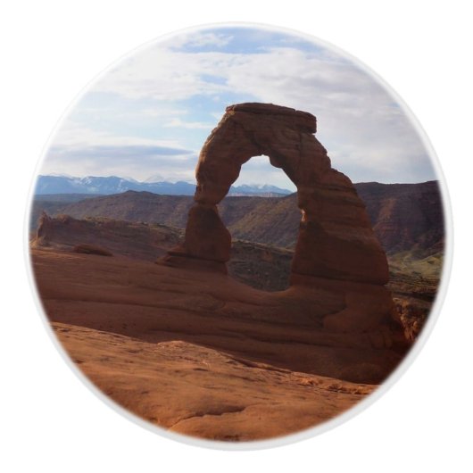 Delicate Arch I in Arches National Park Keramische Knop (Voorkant)