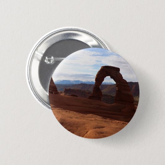 Delicate Arch I in Arches National Park Ronde Button 5,7 Cm (Voorkant /achterkant)