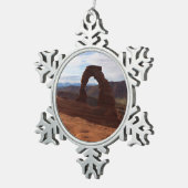Delicate Arch I in Arches National Park Tin Sneeuwvlok Ornament (Rechts)