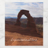 Delicate Arch I in Arches National Park Wijn Etiket (Enkel label)