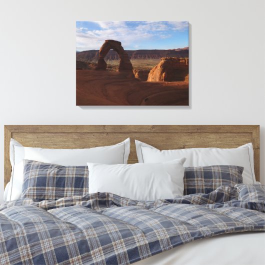 Delicate Arch II in Arches National Park Canvas Afdruk (Insitu (Slaapkamer))