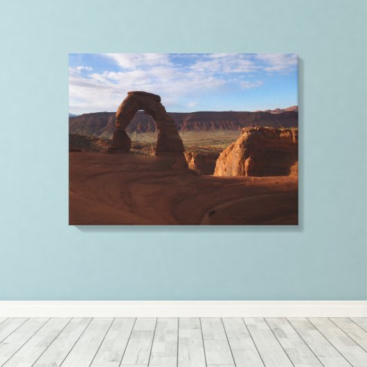 Delicate Arch II in Arches National Park Canvas Afdruk (Insitu (Houten vloer))