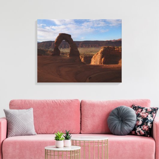 Delicate Arch II in Arches National Park Canvas Afdruk (Insitu (Woonkamer))