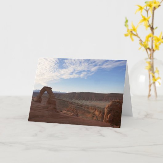 Delicate Arch III in Arches National Park Kaart (Gele Bloem)