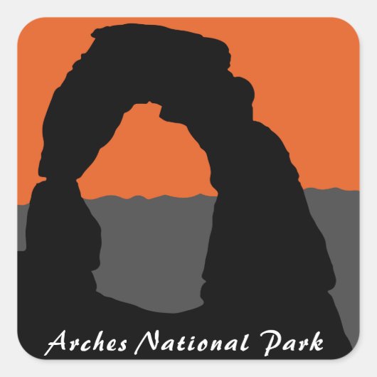 Delicate Arch in Arches National Park - Utah, VS Vierkante Sticker (Voorkant)