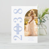 Delicate Arch MInimalist Grad Light Blue Shades Kaart (Staand voorkant)