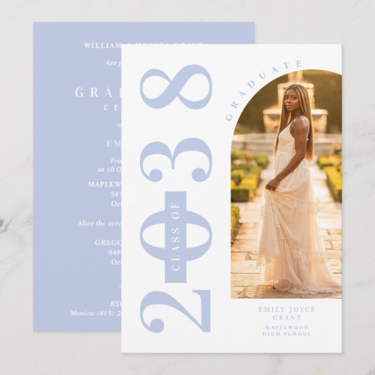 Delicate Arch MInimalist Grad Light Blue Shades Kaart (Voorkant / Achterkant)