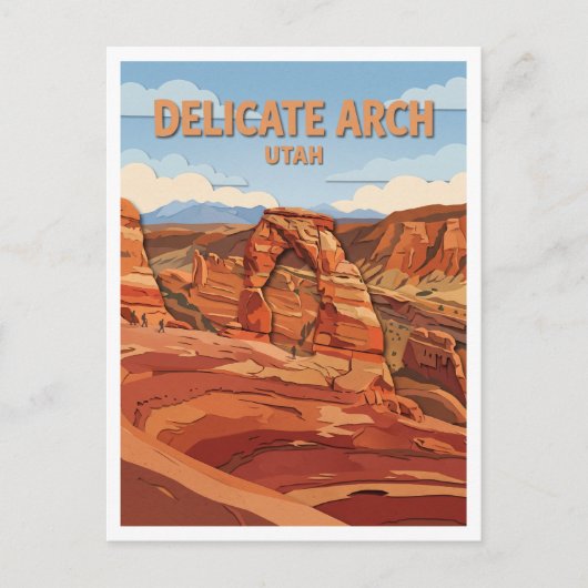 Delicate Arch Moab Utah Briefkaart (Voorkant)