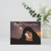 Delicate Arch Onder Sterrenhemel Arches NP Ansicht Briefkaart (Staand voorkant)