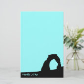 Delicate Arch Skyline Briefpapier (Staand voorkant)