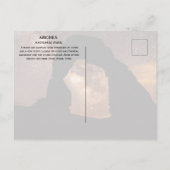 Delicate Arch Under Starry Sky Arches NP Postcard Briefkaart (Achterkant)