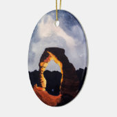 Delicate Arch Waterverf Schilderij, Personaliseer  Keramisch Ornament (Links)