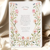 Delicate Art Nouveau Floral Gold Wedding Kaart