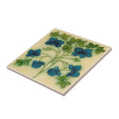 Delicate Art Nouveau Pilkington Blue Floral Repro Tegeltje (Zijkant)