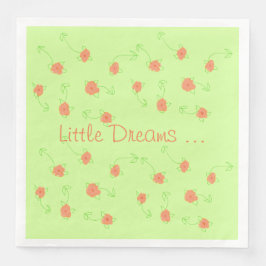 Delicate Artsy Floral Servetten