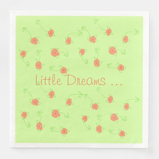  Delicate Artsy Floral Servetten (Voorkant)