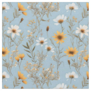 Delicate Australische wilde bloemen en grassen, Stof