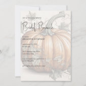 Delicate Autumn Pompoen Bruids Brunch Kaart (Voorkant)