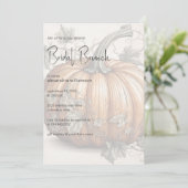 Delicate Autumn Pompoen Bruids Brunch Kaart (Staand voorkant)
