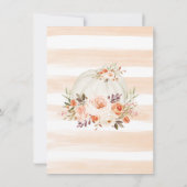 Delicate Autumn Pumpkin Herfst Floral Baby shower Bedankkaart (Achterkant)