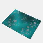 Delicate Aziatische bloemen Deurmat (Schuin)