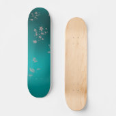 Delicate Aziatische bloemen Persoonlijk Skateboard (Voorkant)