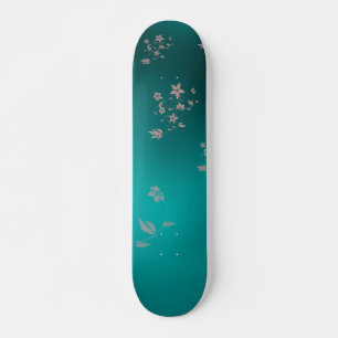 Delicate Aziatische bloemen Persoonlijk Skateboard