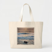 Delicate Beach Sunset Grote Tote Bag (Voorkant)