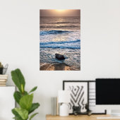 Delicate Beach Sunset Poster (Thuiskantoor)