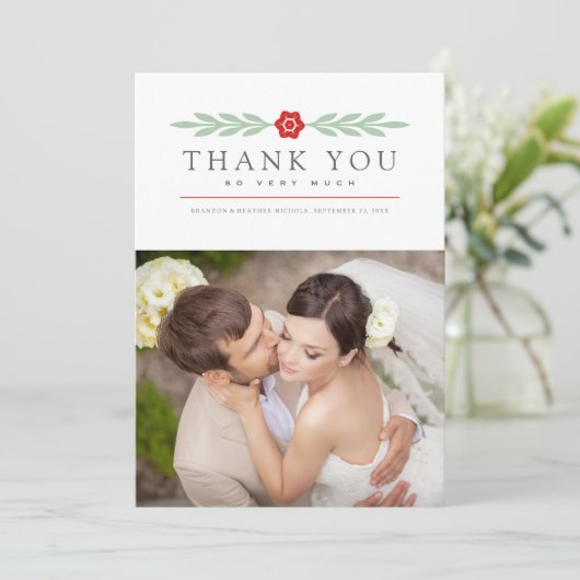 Delicate | Bedankt voor je bruiloft (Staand voorkant)