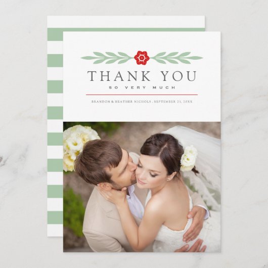 Delicate | Bedankt voor je bruiloft (Voorkant / Achterkant)