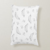 Delicate Beluga walvissen en illustratie van Zee-o Accent Kussen (Achterkant (Verticaal))