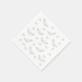 Delicate Beluga walvissen en illustratie van Zee-o Servet (Hoek)