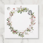 Delicate Berry en Foliage Wreath Gift Label (Voorkant)
