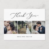 Delicate Black 3 Fotosjabloon Dank u Briefkaart (Voorkant)