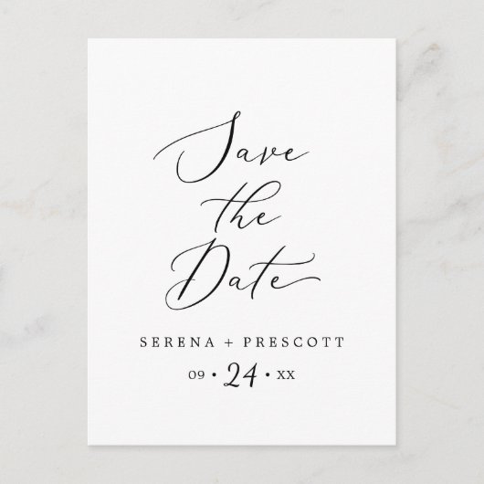 Delicate Black Bewaar het Briefkaart van de datumb (Voorkant)