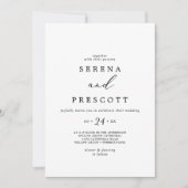 Delicate Black Calligraphy Casual Wedding Kaart (Voorkant)