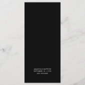 Delicate Black Calligraphy Script Wedding Menu (Achterkant)