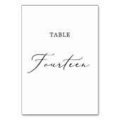 Delicate Black Calligraphy Table Fourteen Kaart (Achterkant)