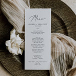 Delicate Black Calligraphy Wedding Dinner Menu<br><div class="desc">Deze delicate zwarte kalligrafie-bruiloft is perfect voor een moderne bruiloft. Het romantische,  minimalistische design is voorzien van een mooie en elegante zwarte typografie op een witte achtergrond met een schone en eenvoudige look. Dit menu kan voor een trouwreceptie,  een repetitief diner,  of om het even welke gebeurtenis worden gebruikt.</div>