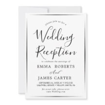 Delicate Black Calligraphy Wedding Reception