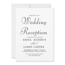 Delicate Black Calligraphy Wedding Reception