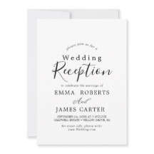 Delicate Black Calligraphy Wedding Reception