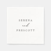 Delicate Black Calligraphy Wedding Servet (Voorkant)