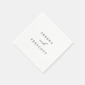 Delicate Black Calligraphy Wedding Servet (Hoek)