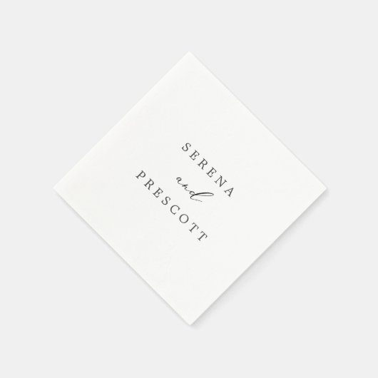 Delicate Black Calligraphy Wedding Servet (Hoek)