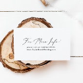 Delicate Black Calligraphy Wedding Website Informatiekaartje